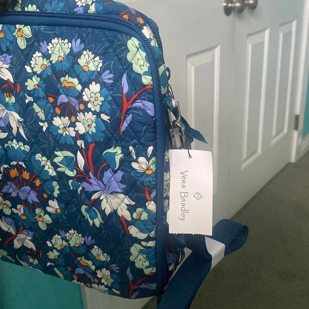 🆕💙Vera Bradley Laptop Workstation Crossbody “Floral Bursts”